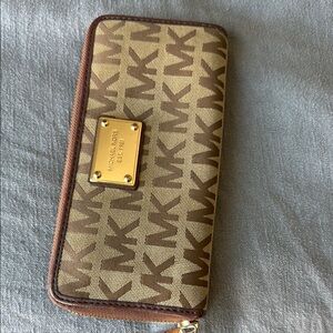 Michael Kors Brown and Gold Wallet